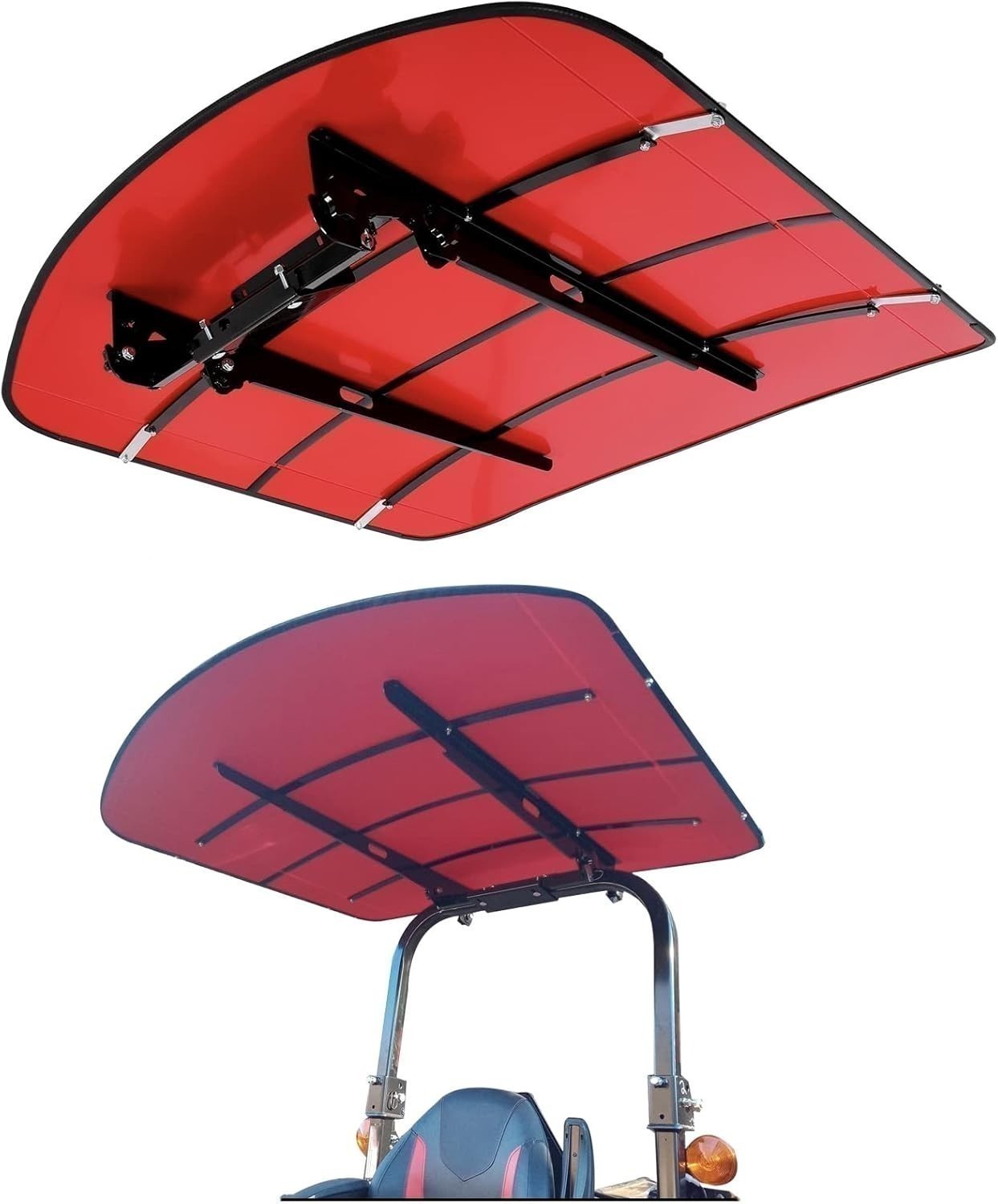 Universal Red Tractor Canopy 48″ x 52″ Fits 2×2 2×3 ROPS Tuff Top Sun Shade