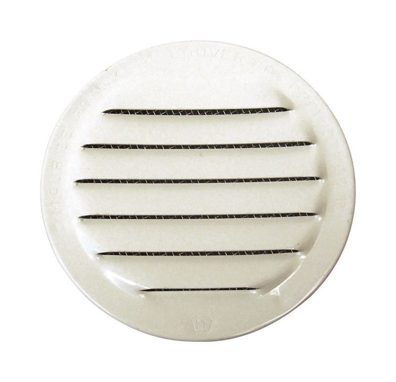 Maurice Franklin Louver RLW-100 1.5 Round White Aluminum Screen Louver 1.5 in.