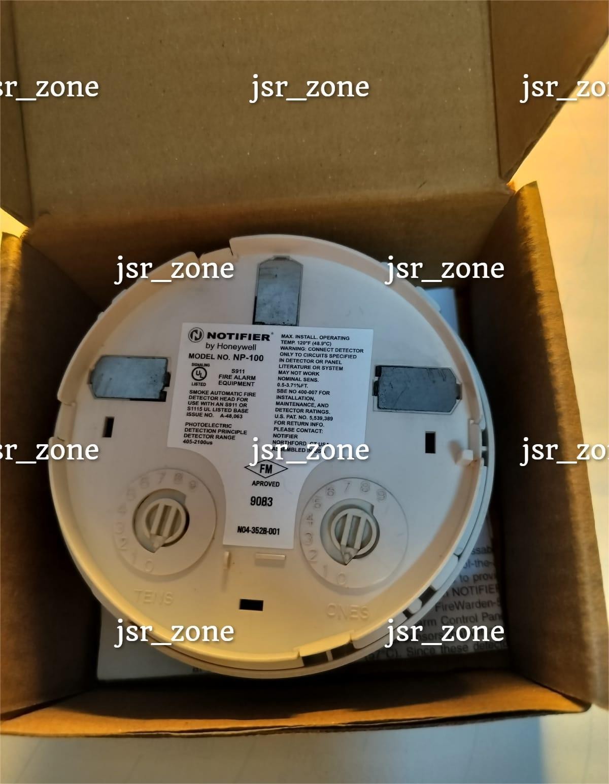 NP 100 Notifier Smoke Detector Head Only