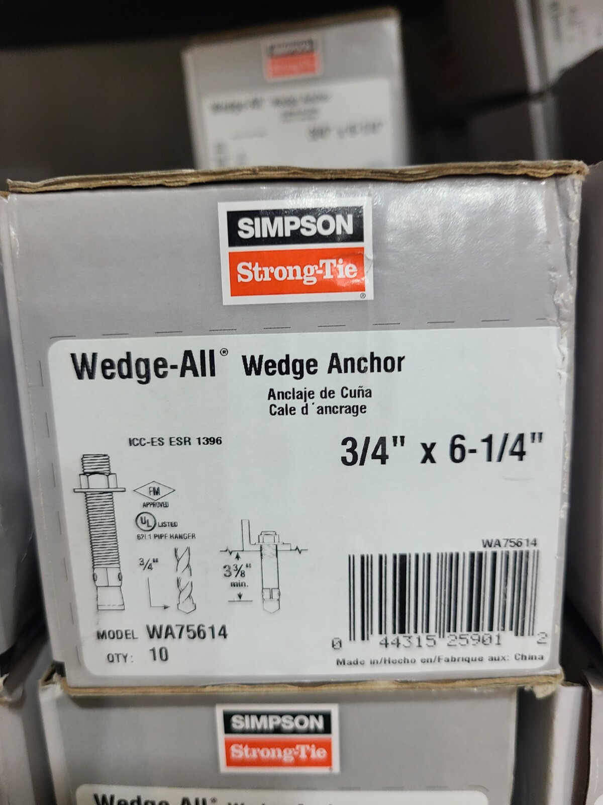 SIMPSON STRONG-TIE Wedge Anchors RedHead ~ BRAND NEW ~ FREE SHIPPING