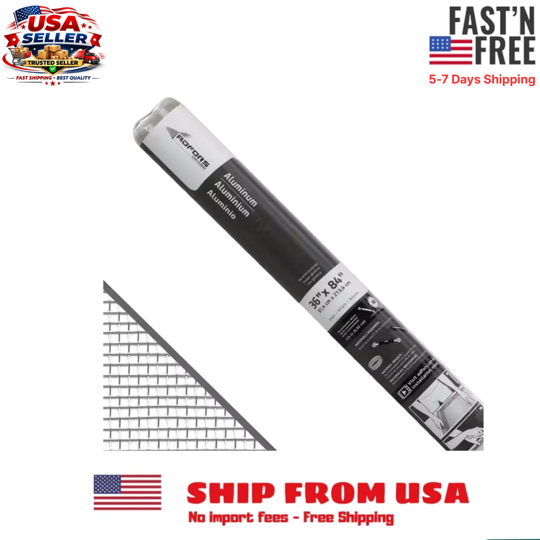 36 in. x 84 in. Bright Aluminum Screen Roll for Windows & Doors