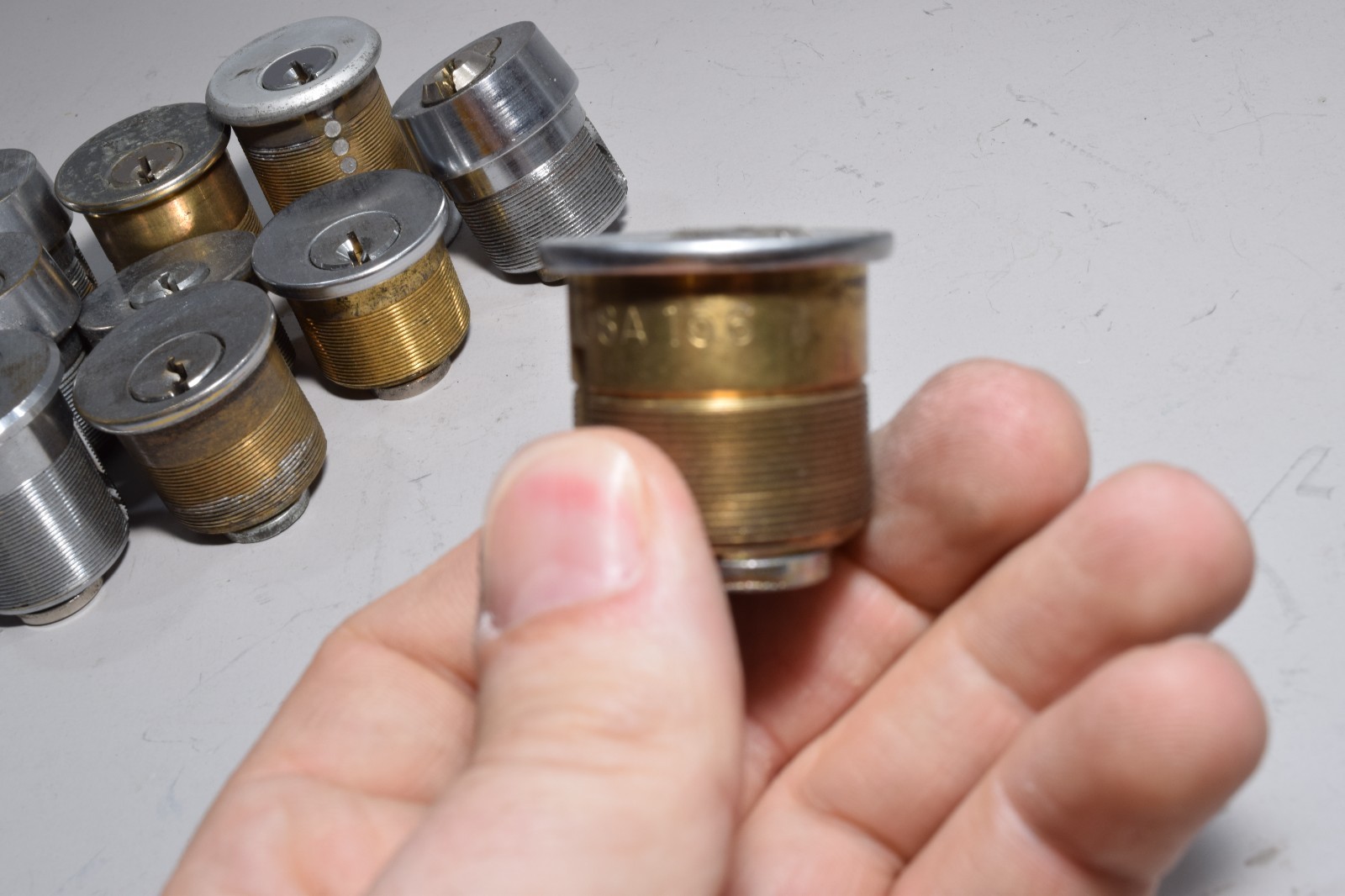 lot of 10 Locks cylinders Kaba, Falcon, Insta Key, Unmarked. 5647