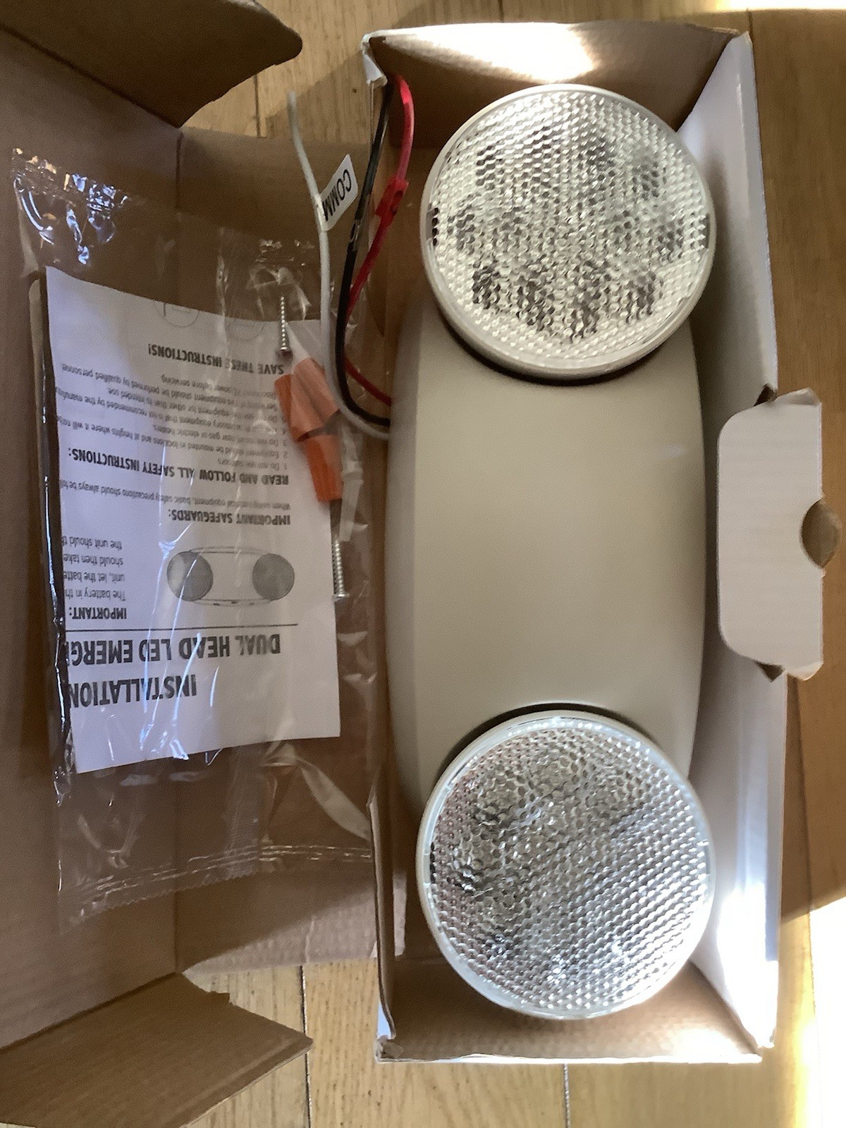 Lavex Industrial LED Round Head Emergency Lighting Unit 695RND