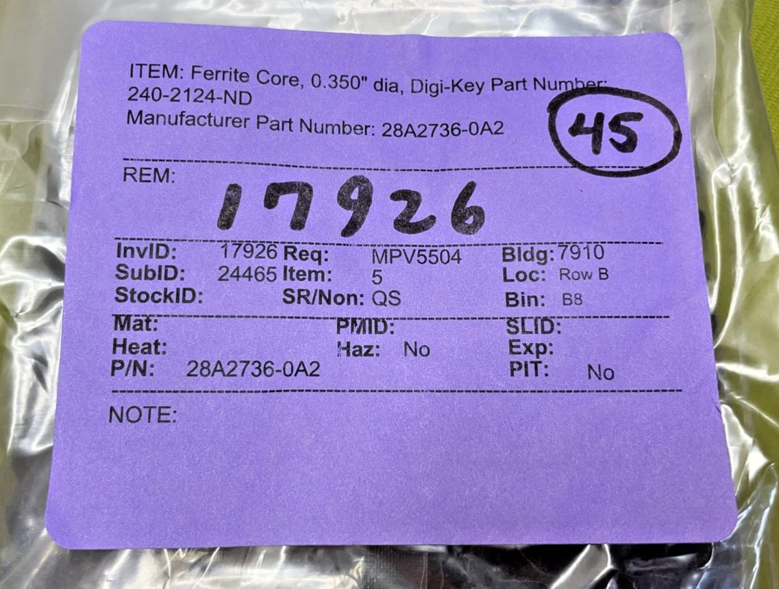 Ferrite Core, Large lot of multiple sizes. Please see the description.
