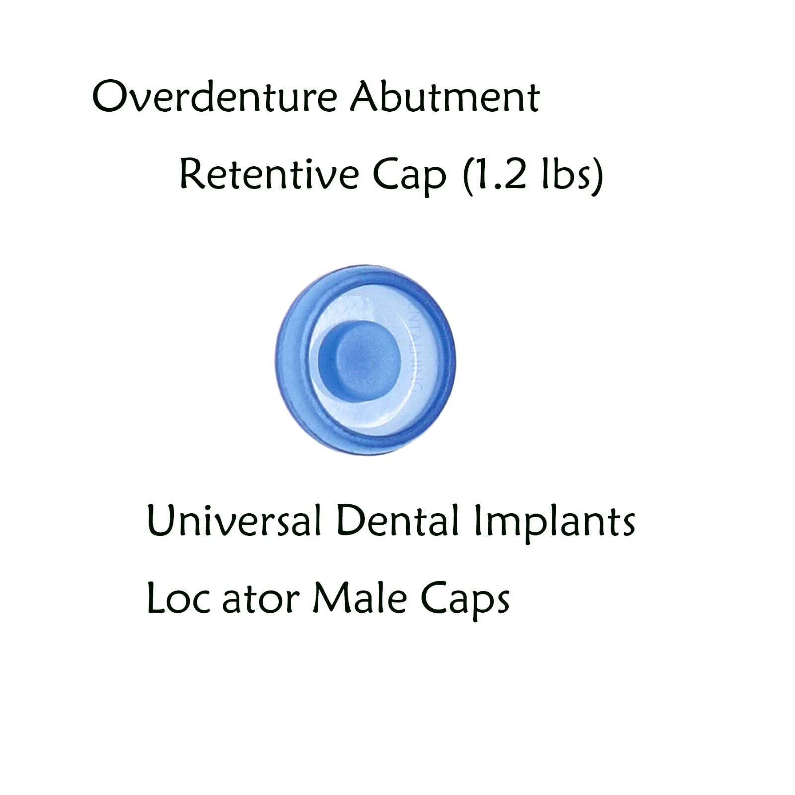 US Dental overdenture Retention Caps Replacement Inserts 1.2/2.4Lbs/Metal Caps