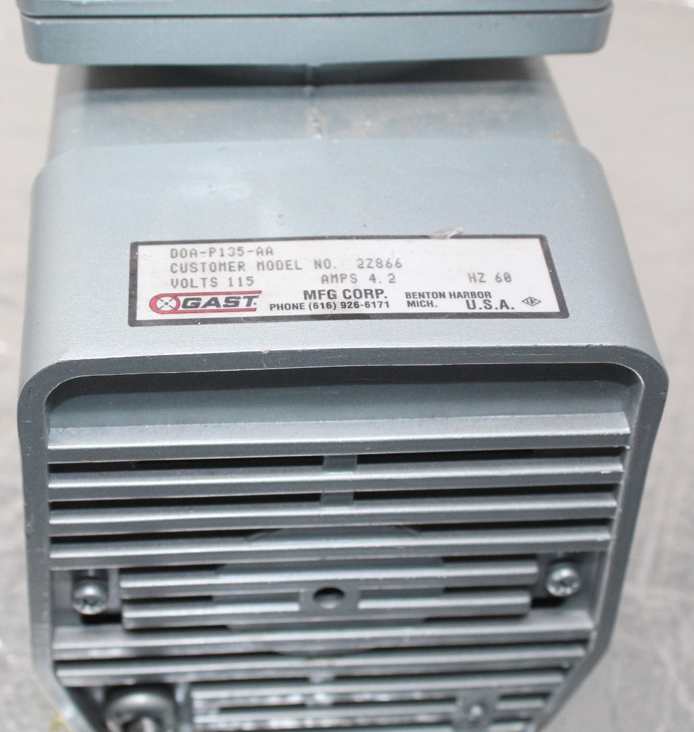 Gast DOA-P135-AA Compressor Vacuum Pump 2Z866 / Excellent Condition