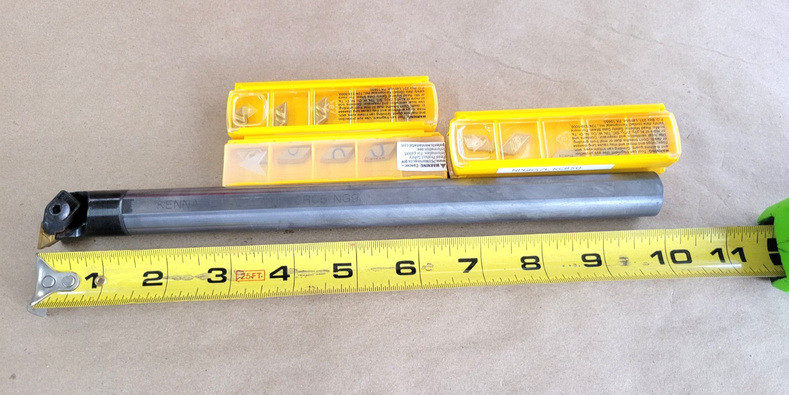 KENNAMETALE 12NKLCR05 NG9 3/4″ X 10″ CARBIDE BORING BAR + NEW INSERTS