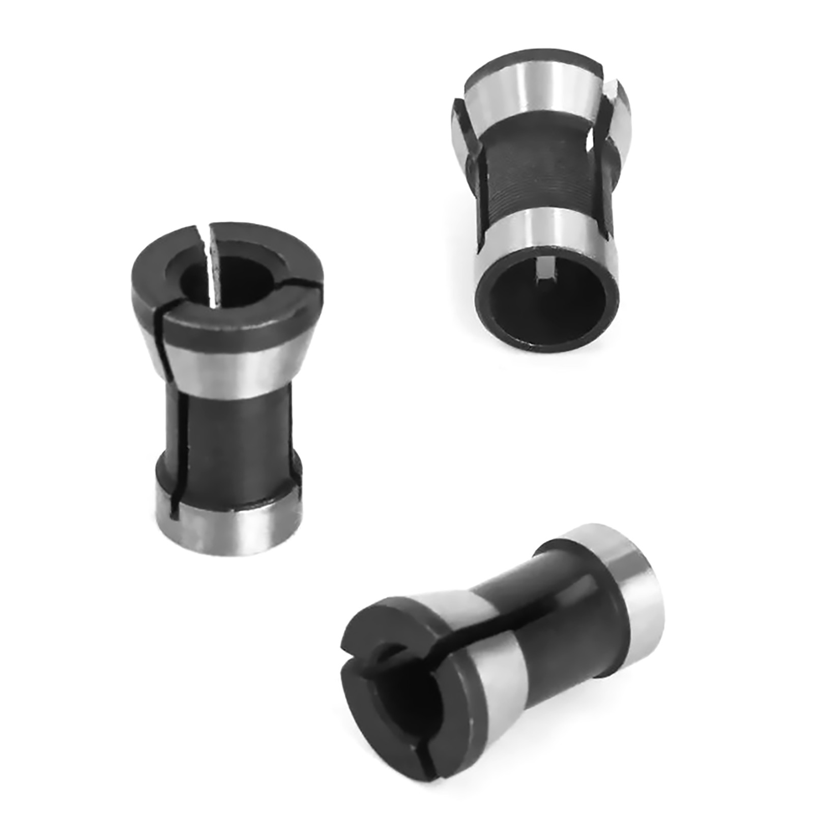 Premium Material 3pcs Router Bit Collet Chuck Clamping Adapter for CNC Engraving