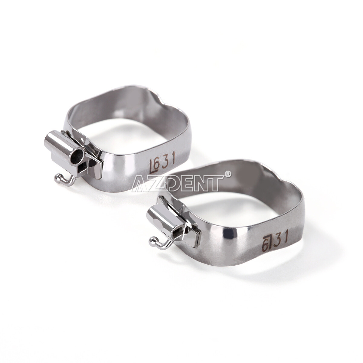 80pcs AZDENT Dental Orthodontic 1st Molar Bands with Buccal Tube MBT.022 16#-35#