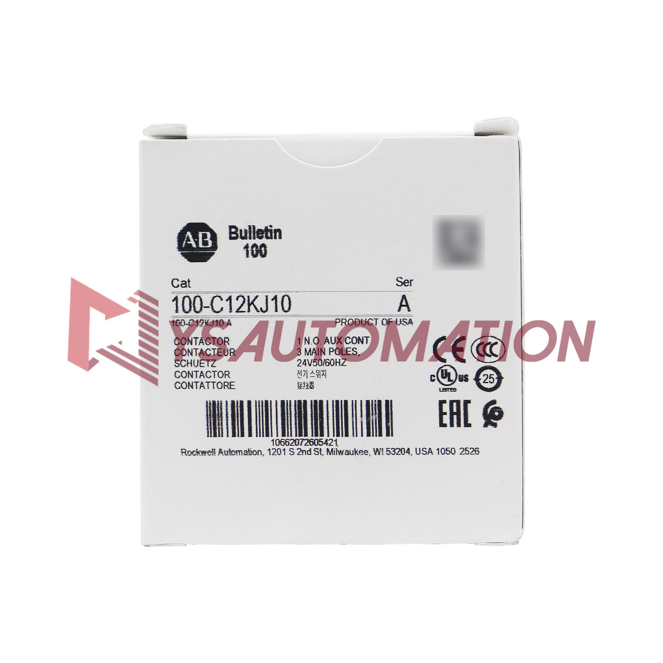 OEM A-B 100-C12KJ10 – 3 Pole 12 AMP 24 volt AC coil