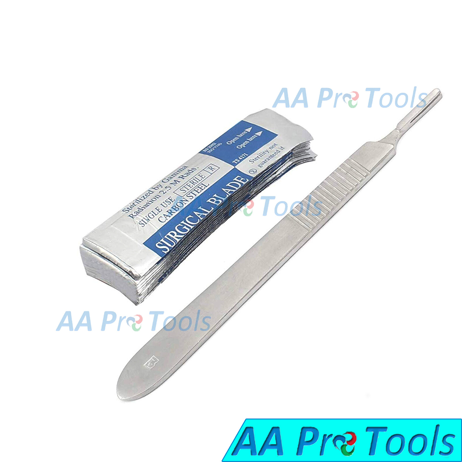 10 Scalpel Blades #10 & #3 Metal Handle for Dermaplaning Dental Medical Crafts