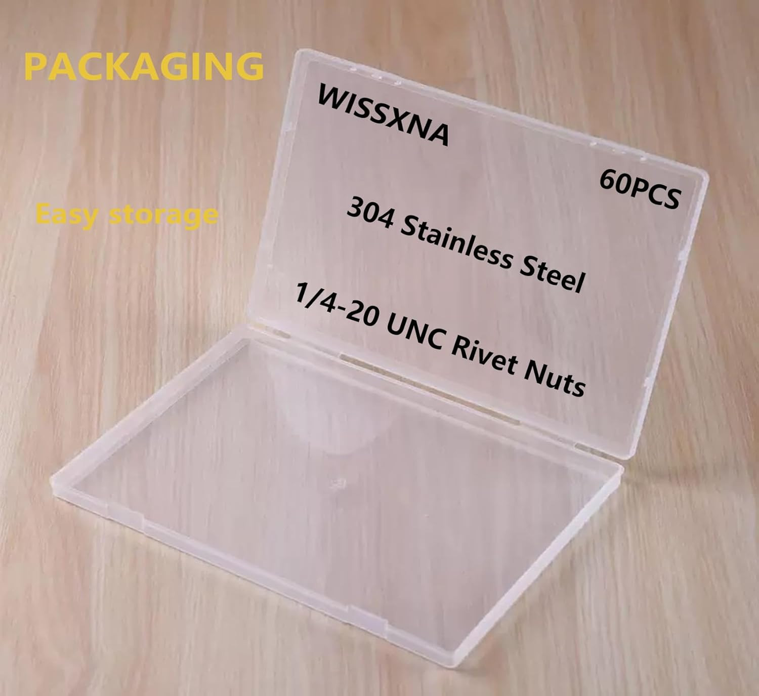 60Pcs 1/4-20 UNC Stainless Steel Rivet Nuts for Automotive and Furniture