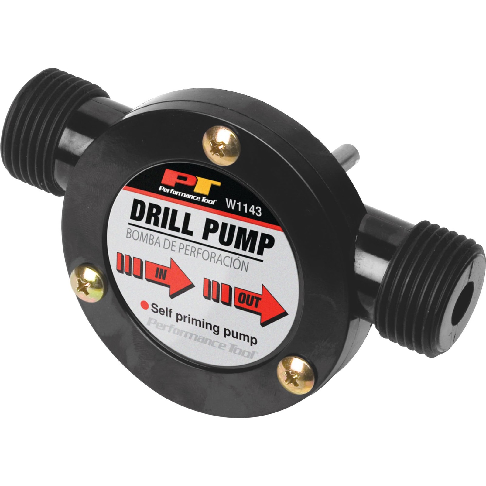 Performance Tool W1143 Liquid Transfer Pump for Corded/Cordless Drills 225 GPH