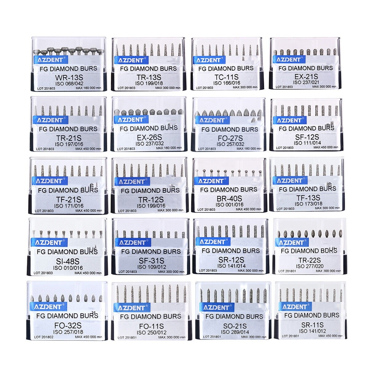 10pzas/caja Uso Dental Taladros Fresas de Diamante FG Set de Fresas para Alta