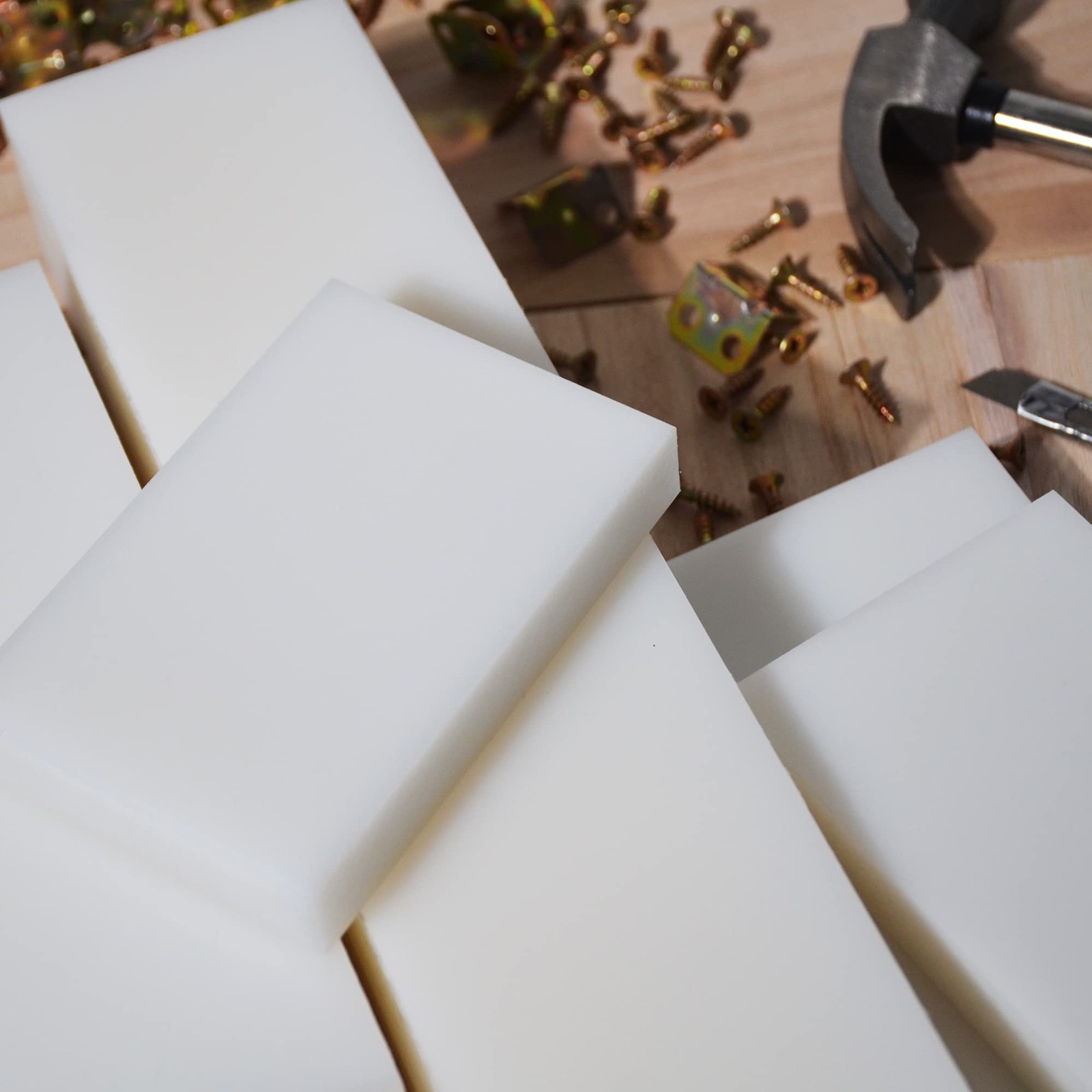 GYOFFULL 2″ x 12″ x 3″ HDPE Block White PE Polyethylene Rectangular Solid