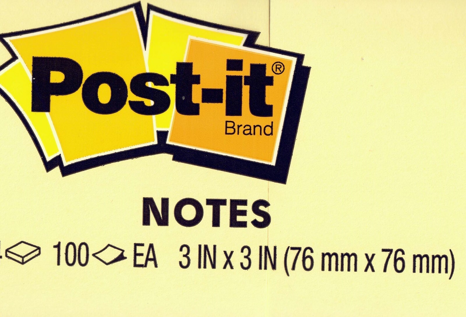 Genuine 3M Post-It Brand Notes 3×3 inch 100 Sheet Pad Canary Yellow Save on Qty