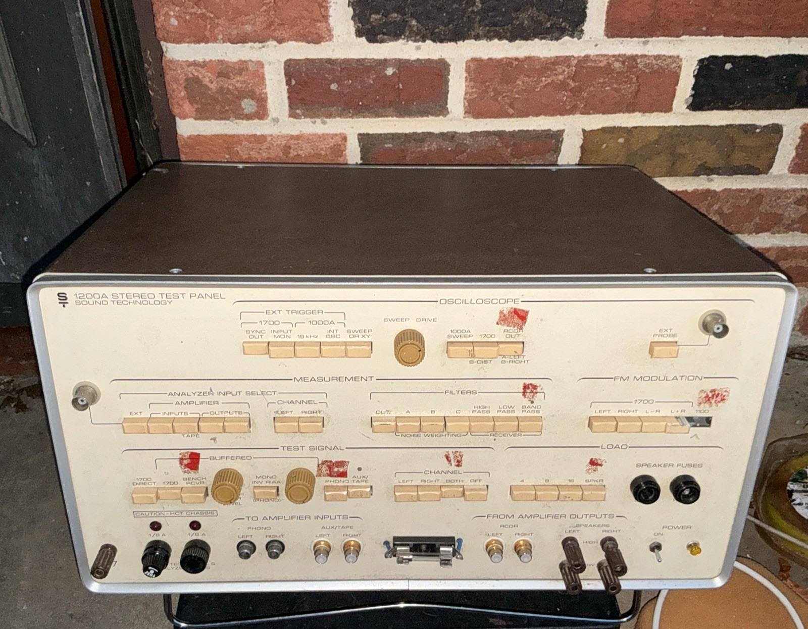 Sound Technology Stereo Test Panel 1200A Service Analyzer Electronic Radio