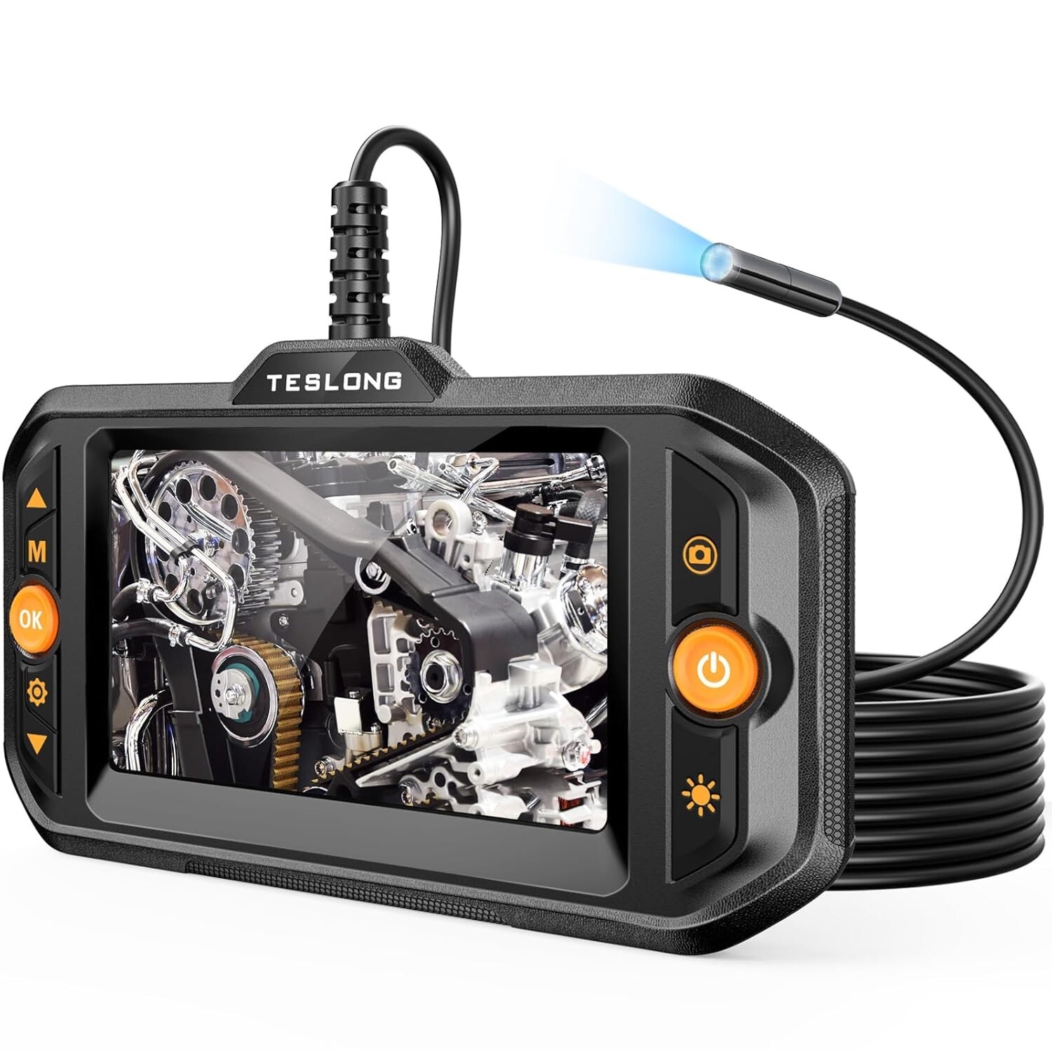 Automotive Endoscope Borescope Inspection Camera 1080P Industrial 4.3inch Screen