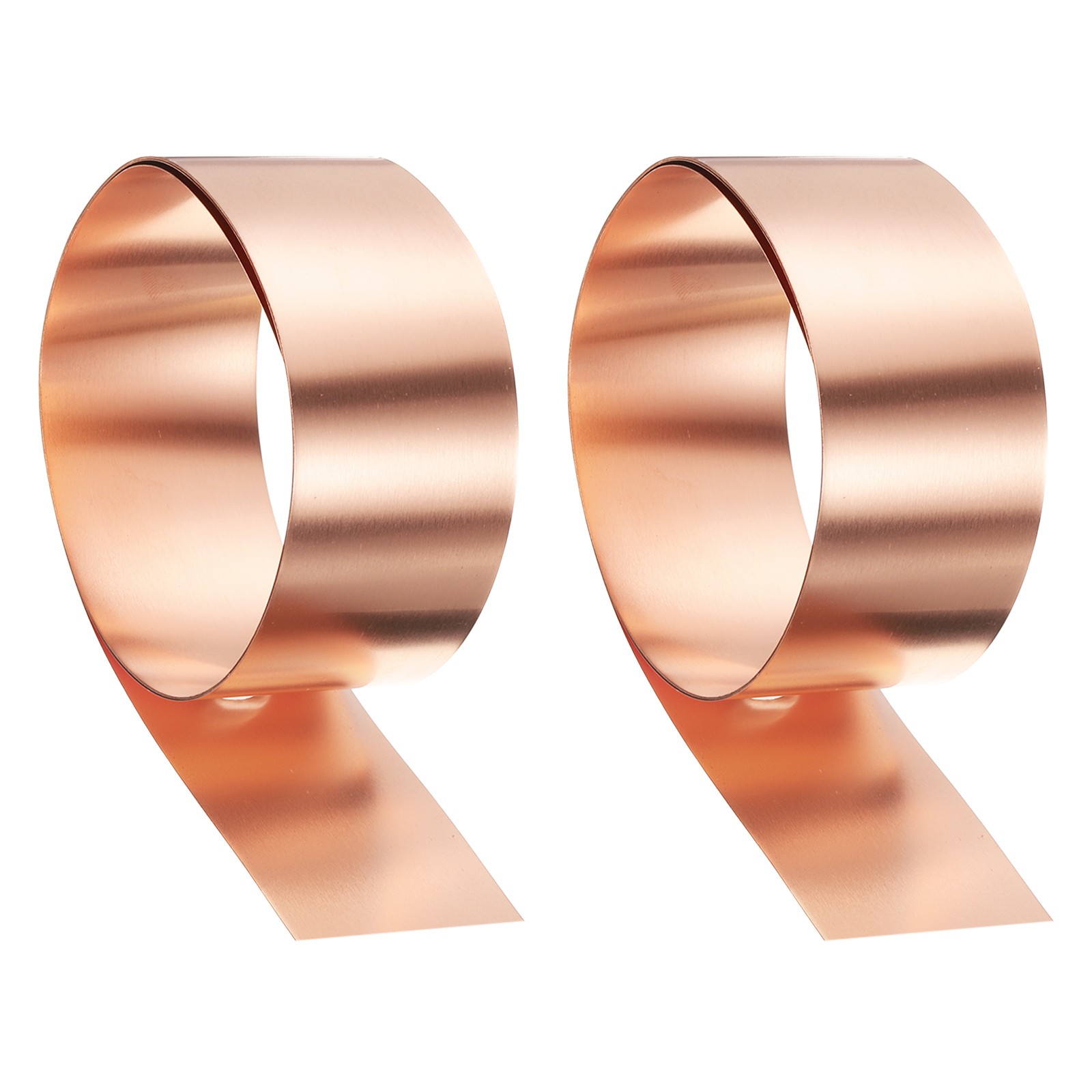 2pcs Copper Sheet Roll 0.1mm Thick Copper Flashing Strip 1.6″ Width x 3.28ft