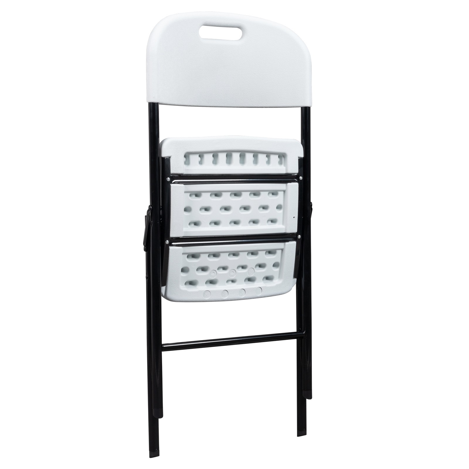 4-20PCS Outdoor Plastic Portable Folding Chair Commercial Steel Frame Seat White