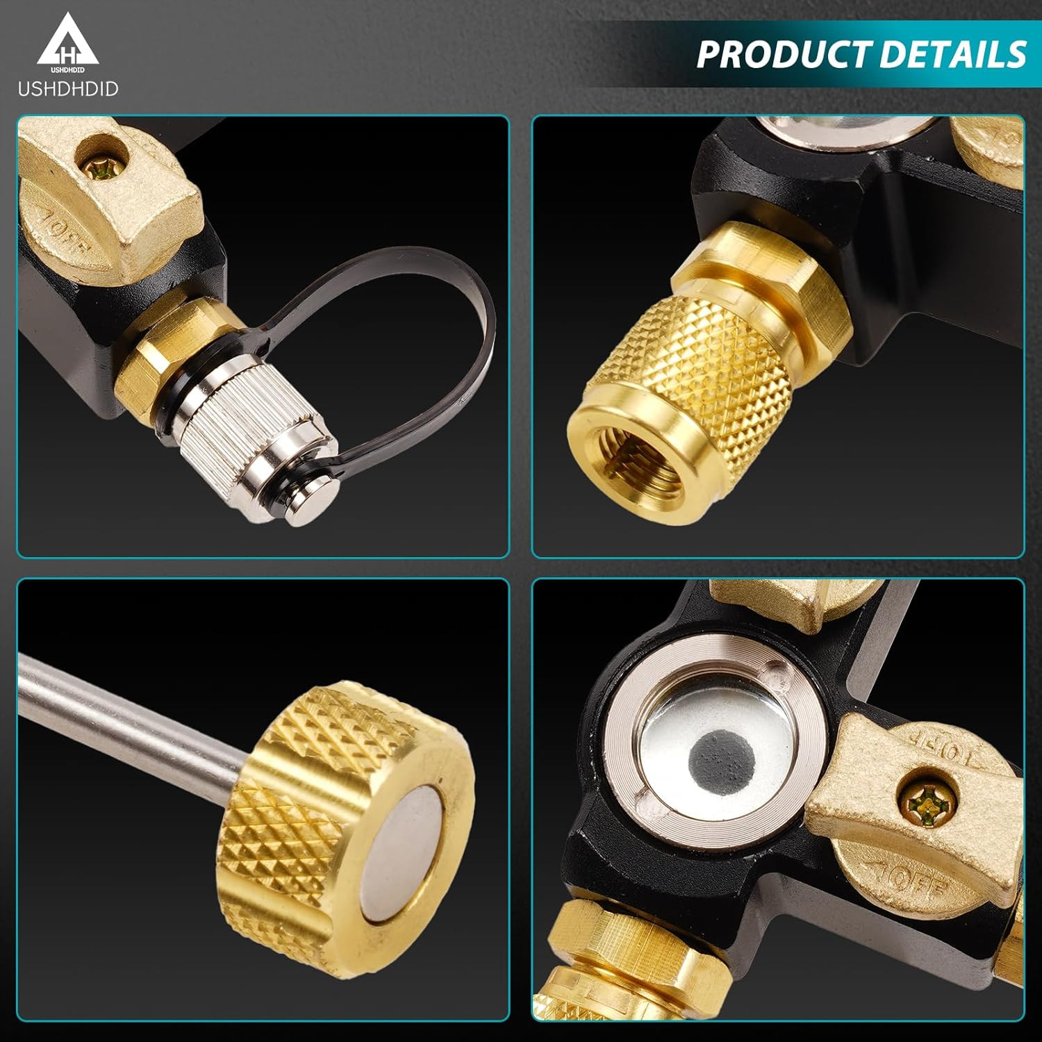 VC2G 1/4″ Valve Core Removal Tool Dual Valve with Sight Glass – Vacuum-Rated 20
