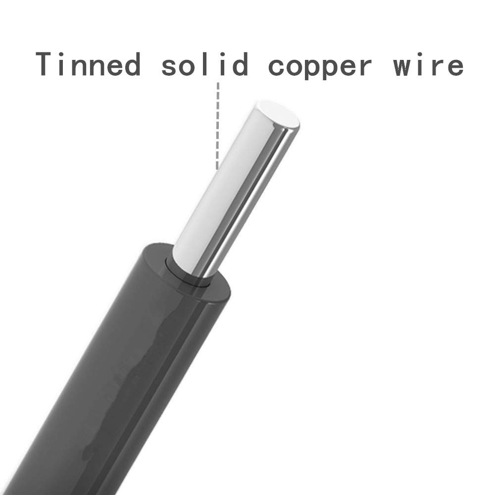 22 AWG Wire Solid Core Hookup Wire, 6 Different Colored Breadboard Wires 30Ft Ea