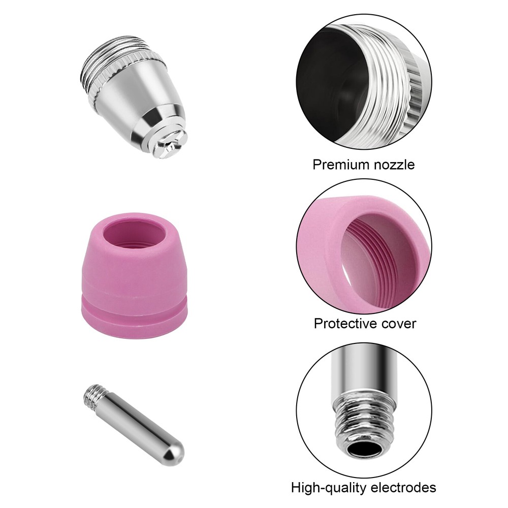 24pcs Plasma Cutter Torch Consumables Tip Kit For SG-55, AG-60, WSD-60, CUT50 60