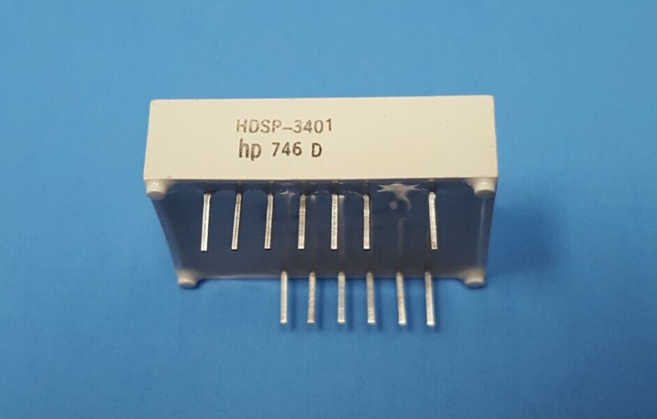 (2PCS) 7-Segment LED Displays, HDSP-3401 / QDSP-3447, HP, 20 mm (0.8 inch), RED