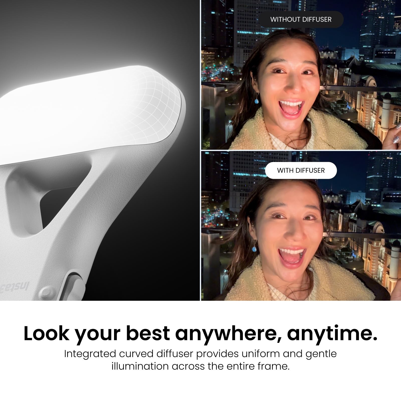 Insta360 Flow 2 Snap & Shoot Bundle White – Foldable AI Phone Gimbal for iPho…