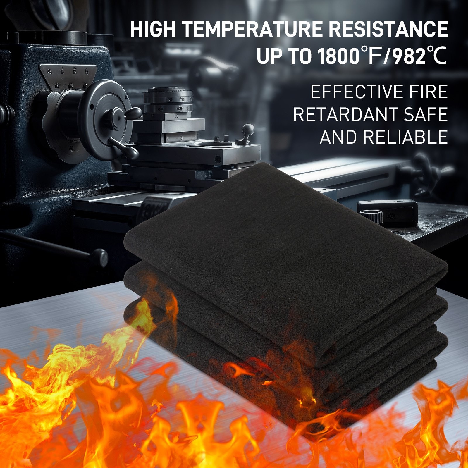 HEAT PROOF SOLDERING BRAZING WELDING PROTECTION MAT FLAME RETARDANT 7.9”x7.9”