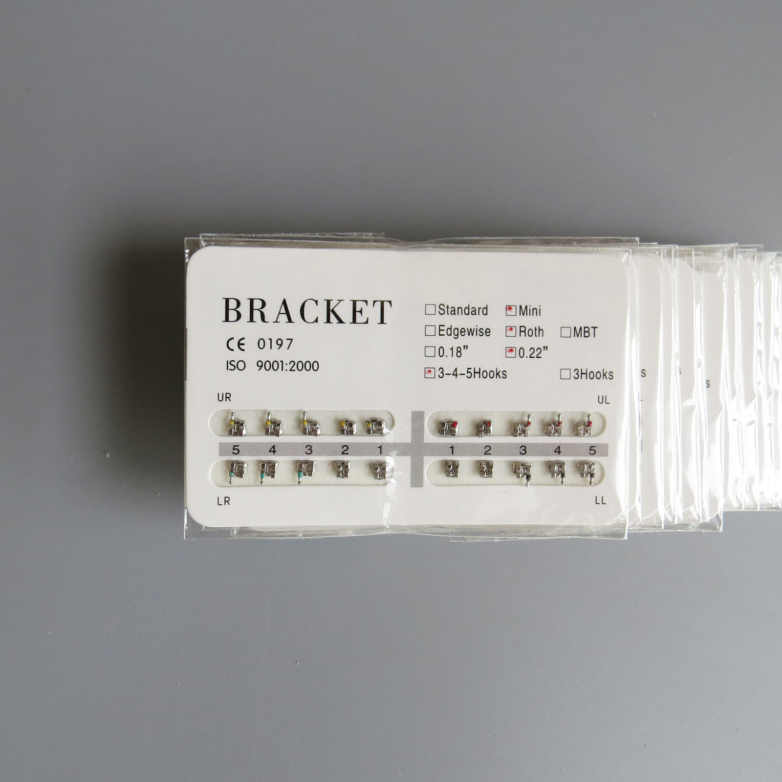 Dental Orthodontic Brace Kit 0.022 Roth Bracket NiTi Arch Wire Ligature Ties