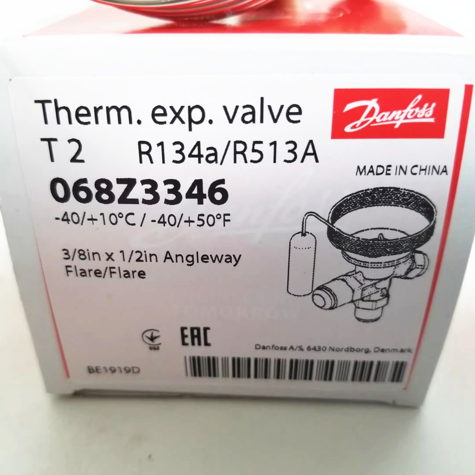 1pcs Danfoss Thermal Expansion Valve T2 068Z3346 R134A/R513A