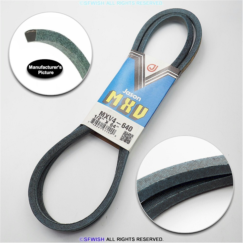 Jason MXV4-640 Super Duty Lawn and Garden Belt, Synthetic Rubber, 1/2″ x 64″