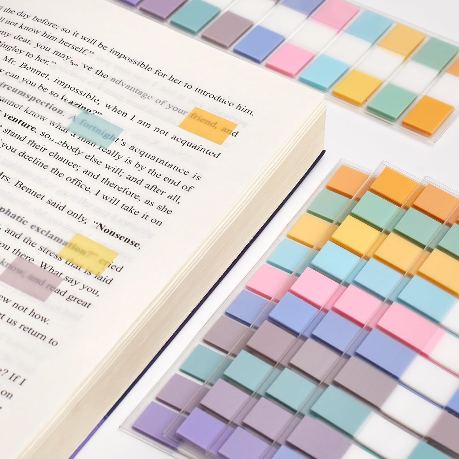 Sticky Tabs Notes Page Marker – 1000Pcs 1.77-Inch Repositionable Sticky Index Ta
