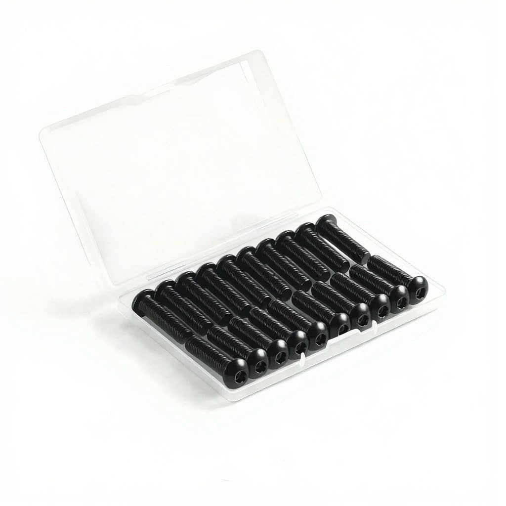 M3 X 4Mm (100 Pack) Button Head Socket Cap Screws, Black Oxide 304 Stainless Ste