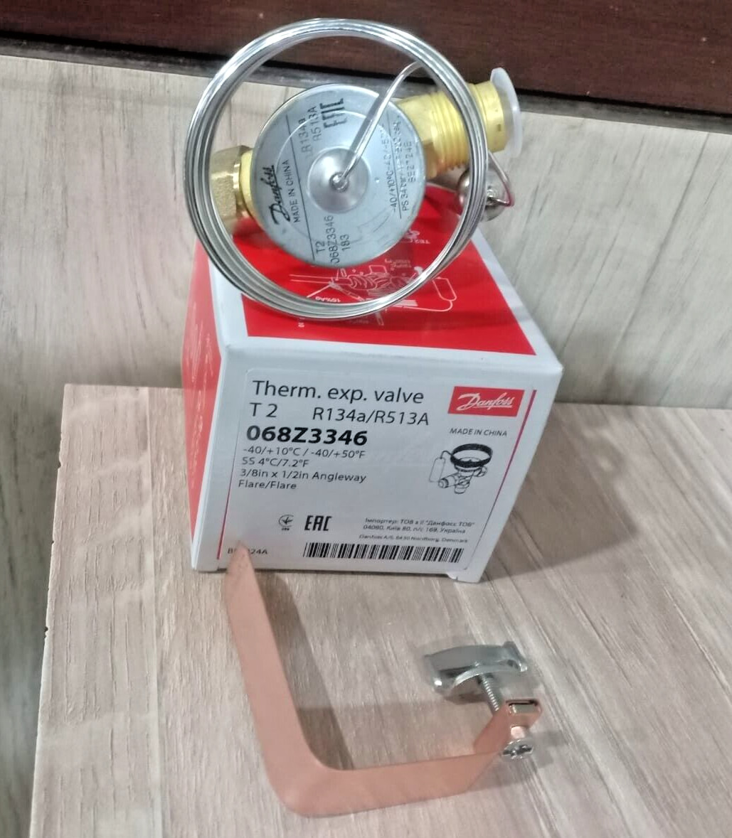 1PC- Danfoss 068Z3346 Thermostatic expansion valve, T 2, R134a/R513A- Brand New
