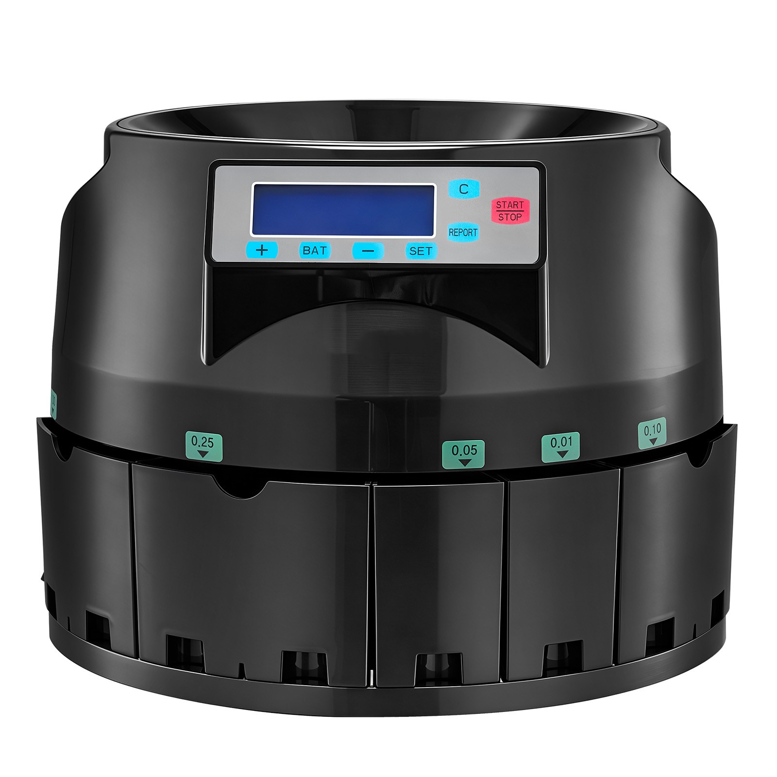 Uimoso Automatic Coin Counter & Sorter,5Denominations,225 Coins/Min, LCD Display