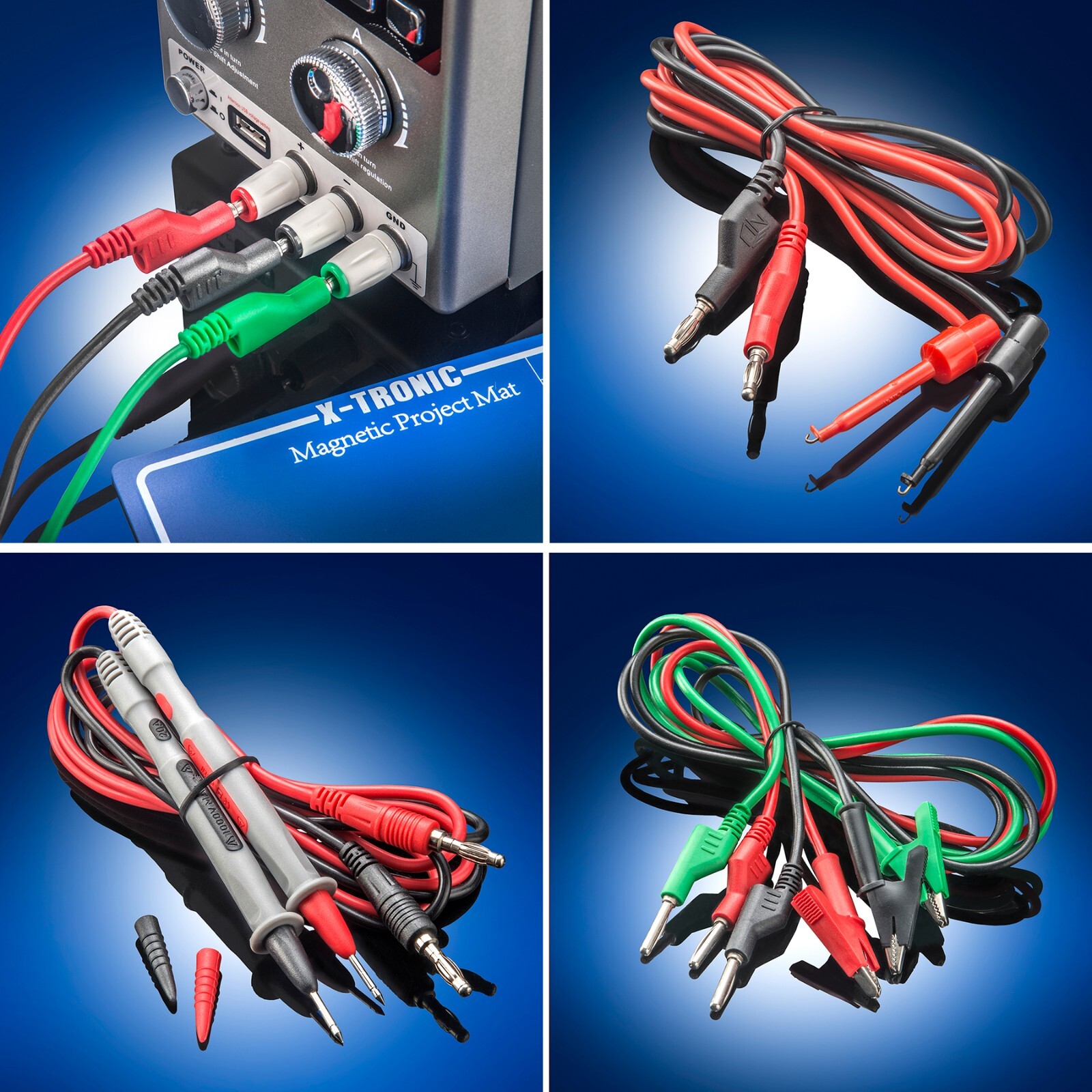 X-Tronic PX-70 Linear Variable Power Supply with 30V 5A Range & 3 Sets of Leads