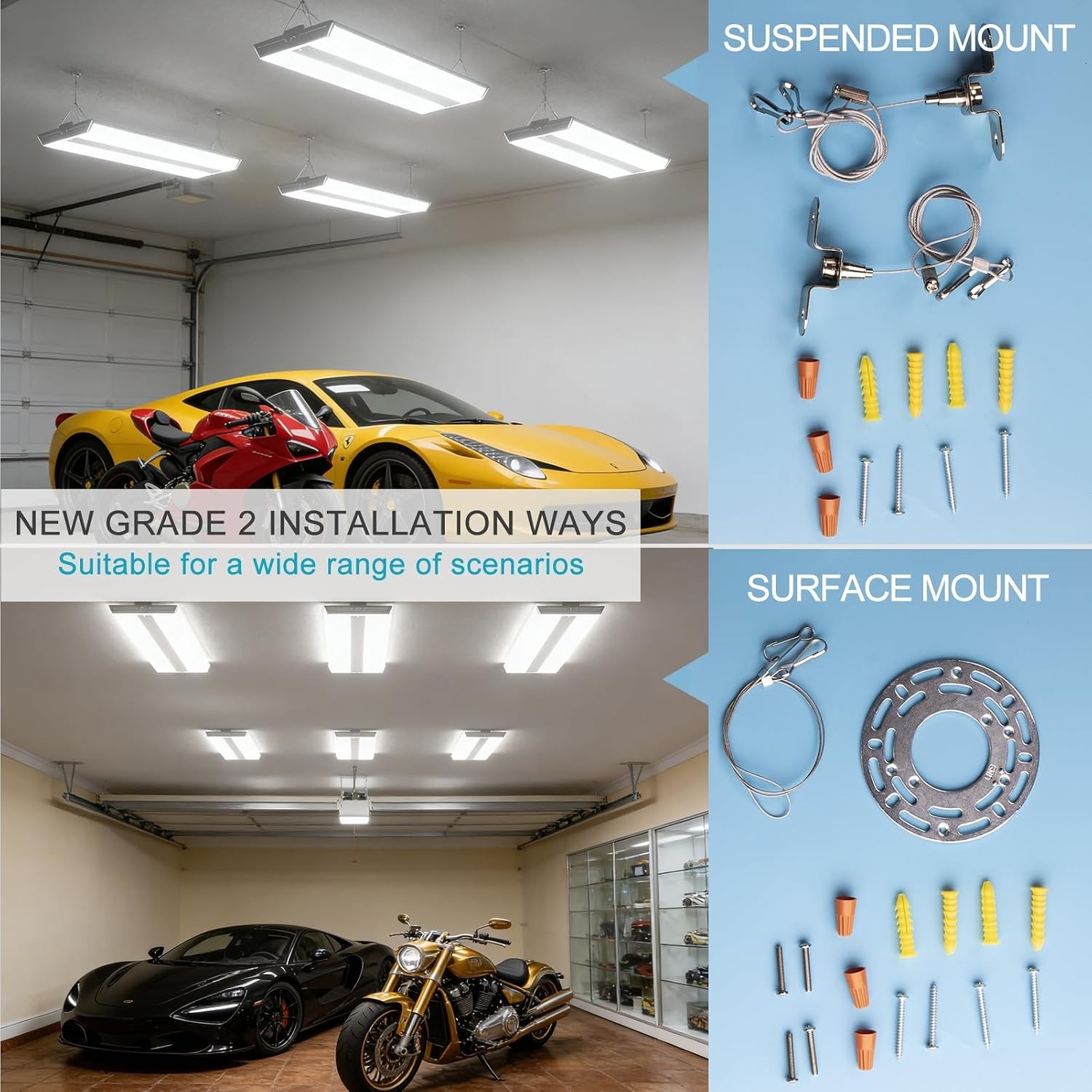 Energy-Saving 28000LM LED High Bay Lights, 8-Pack for Commercial Applications