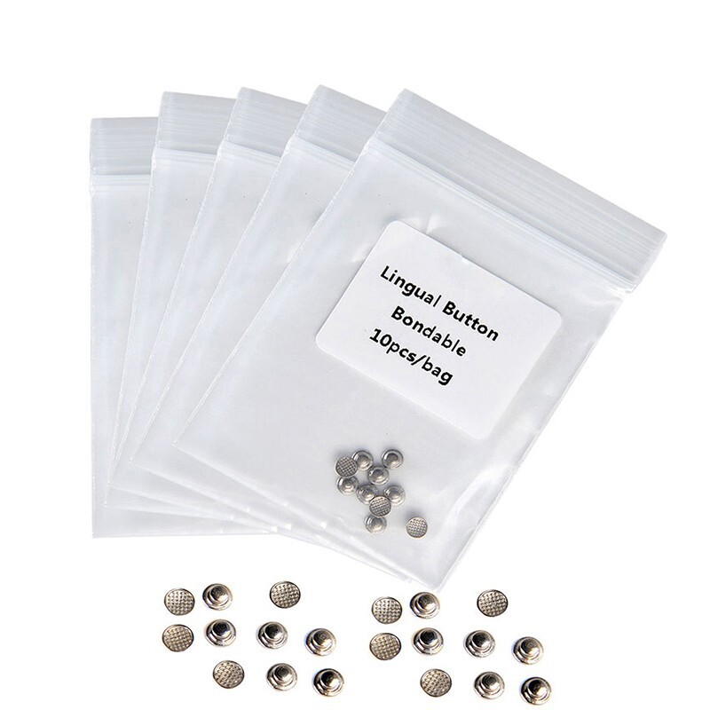 AZDENT Dental Orthodontic Lingual Button Bondable Round 10Pcs/Kit