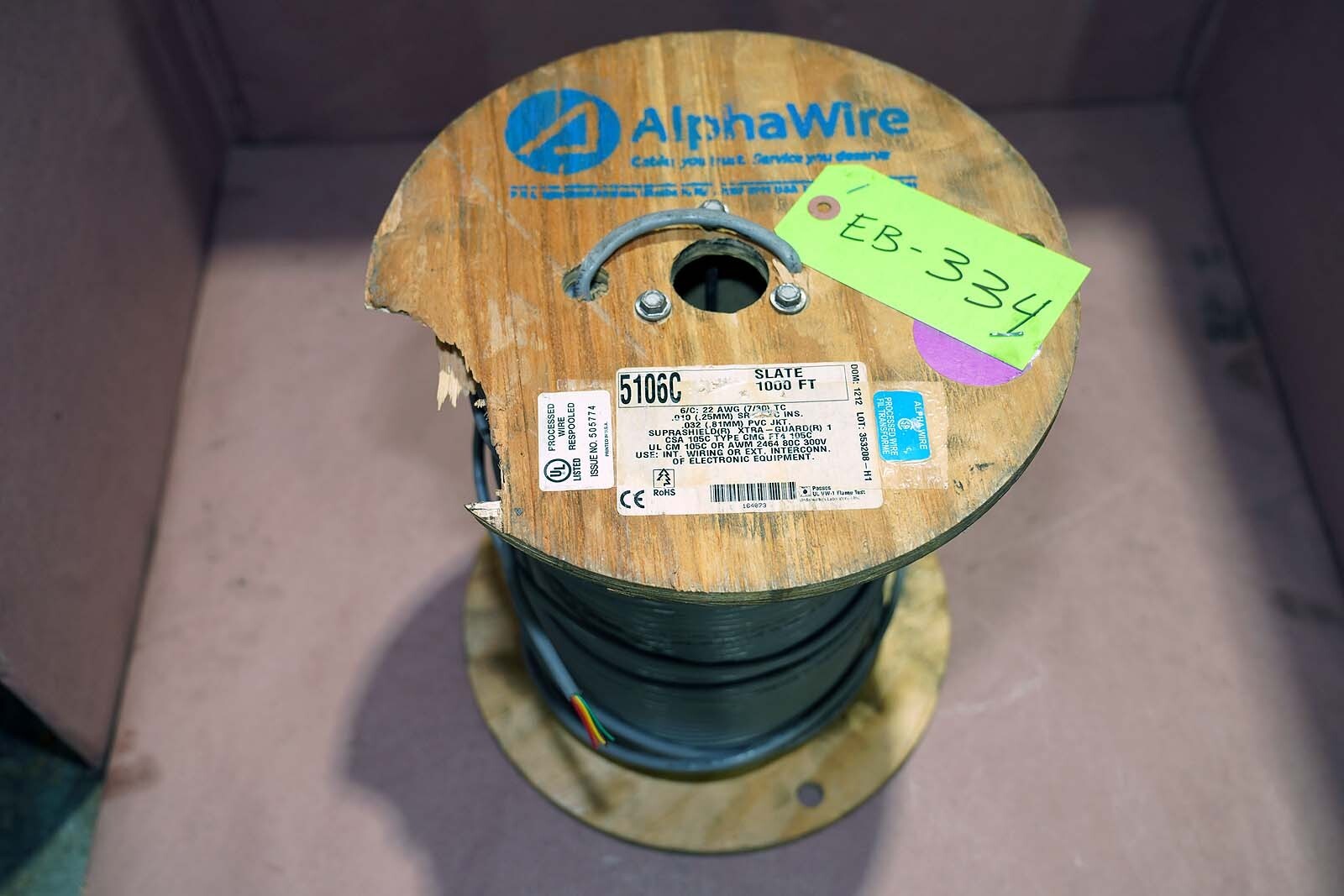 Alpha Wire 5106C 22/6C Xtraguard 1 Shielded Cable Gray/50ft. 700ft total