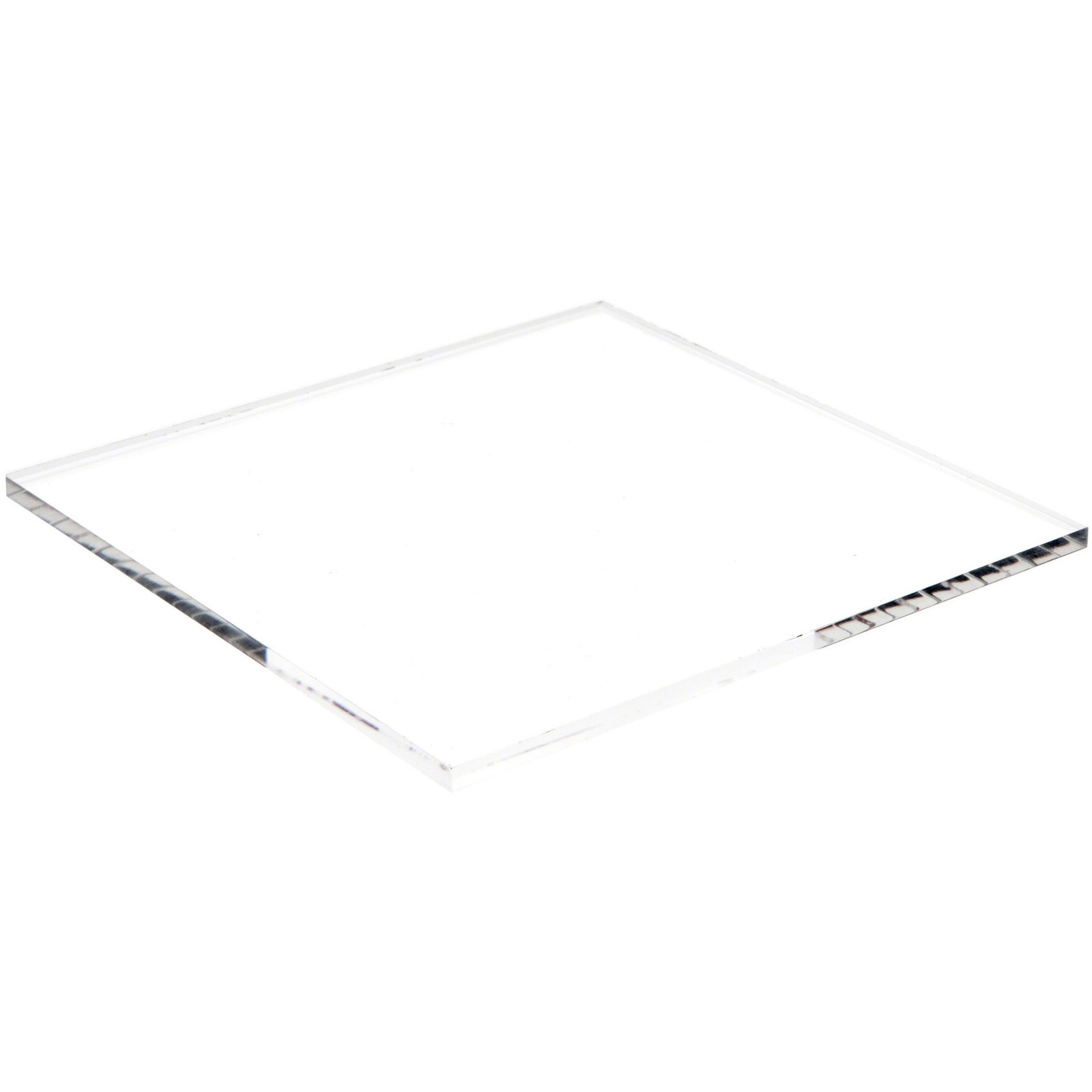 Plymor Clear Acrylic Square Polished Edge Display Base, 7″ W x 7″ D x 0.25″ H