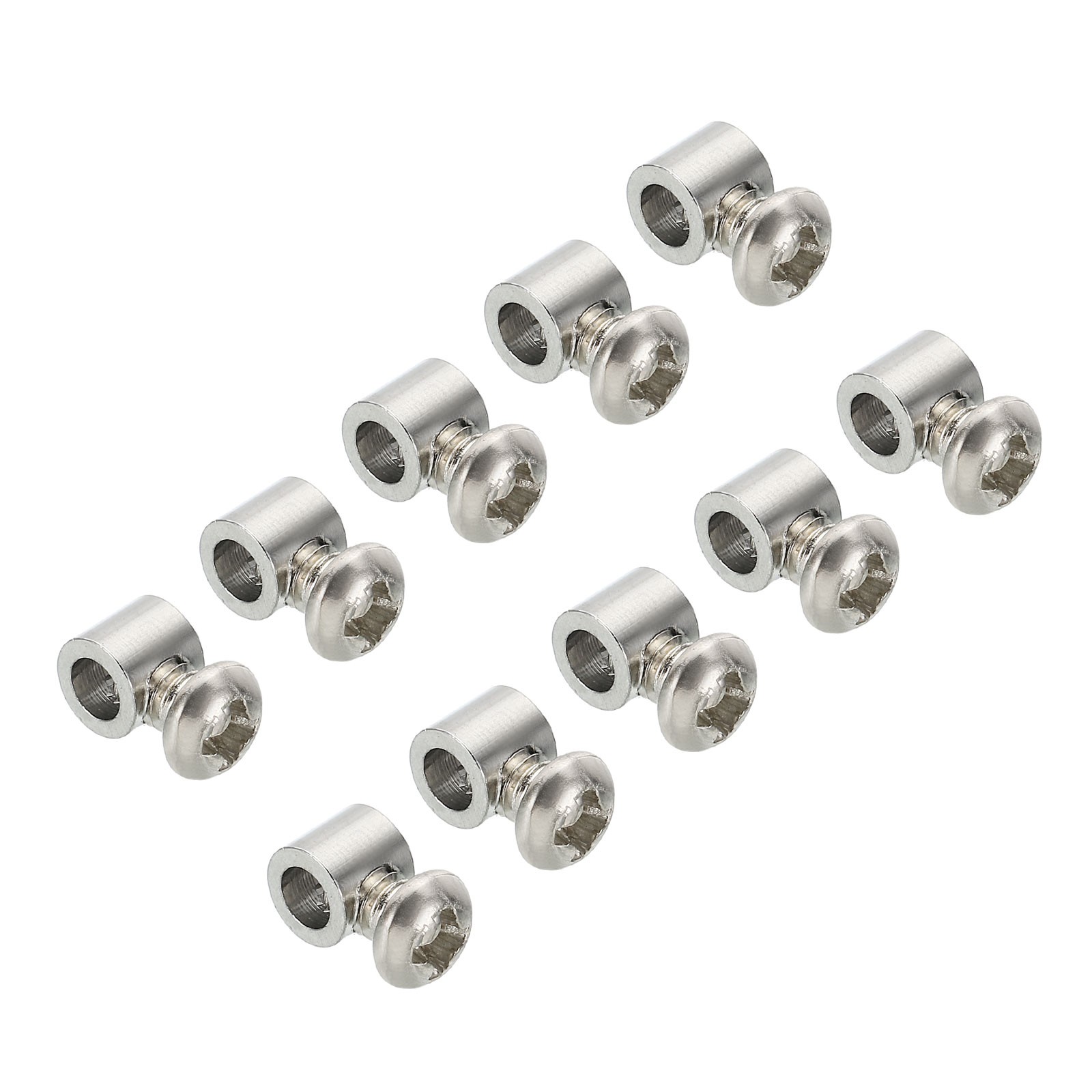 10pcs Wire Rope Clips Steel Cable Clamps 3.5mm Single Hole Wire Lock 5.3x6mm