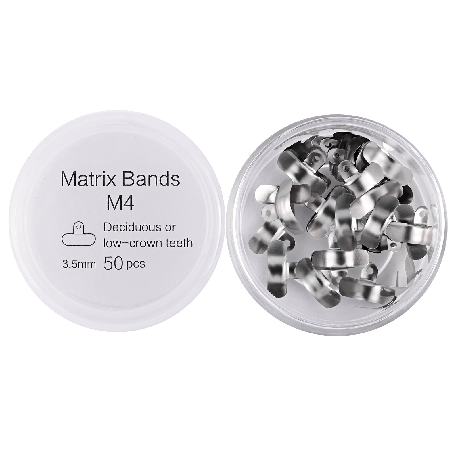 1box Dental Sectional Contoured Matrix Bands M4 Style 3.5-6.5mm