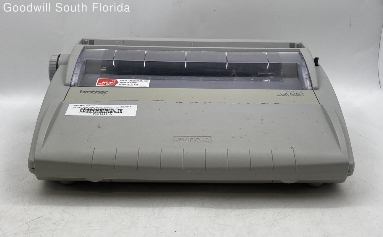 Brother Correctronic GX-6750 Gray Daisy Wheel Electronic Typewriter Not Tested