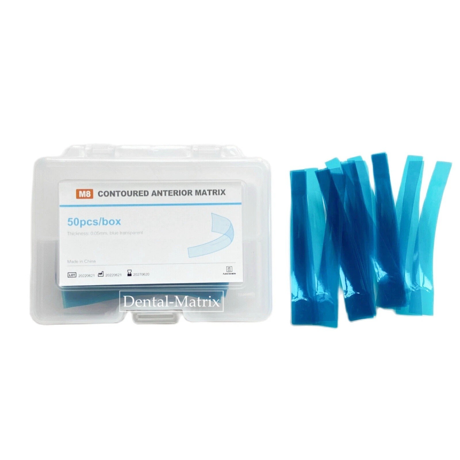 30/50p Dental Contoured Anterior Matrix Bands Restoration Strip Twin Matrices M8