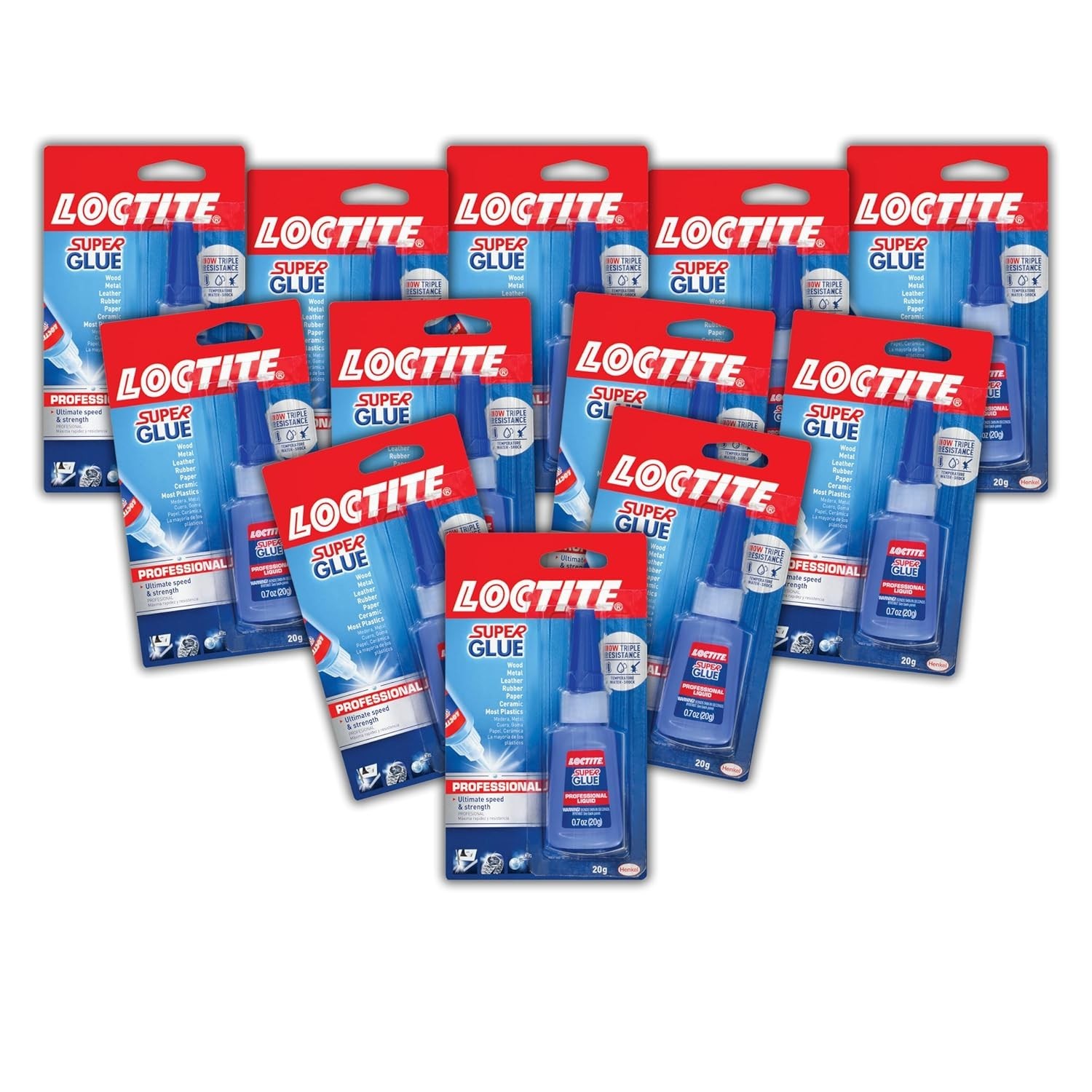 12 Pack Loctite 1365882 Liquid Professional Super Glue 20g Large Bottle