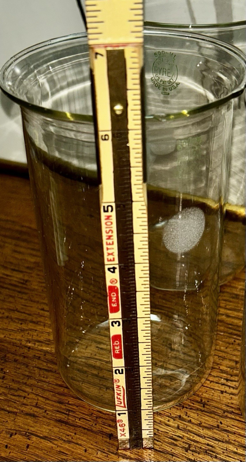 6 VTG PYREX 600mL Borosilicate Lab Berzelius Beakers Original Box Green Stamp