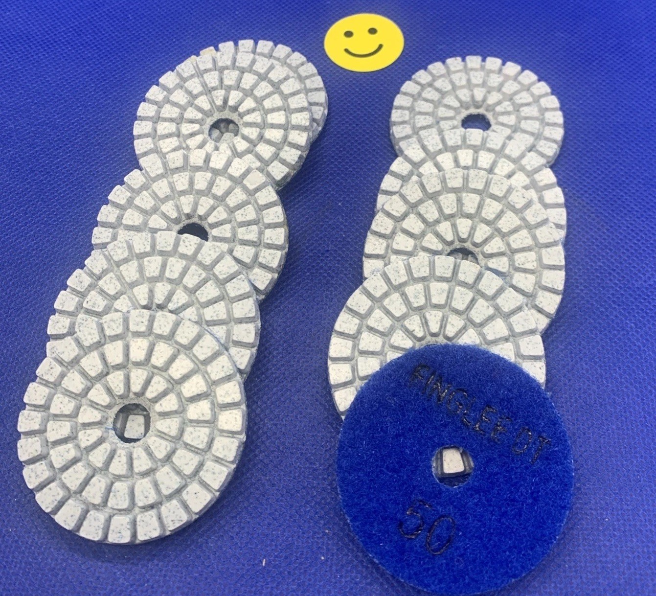 10x Diamond Polishing Pads 2” Wet/Dry Granite Tile Marble Concrete Stone Grit 50