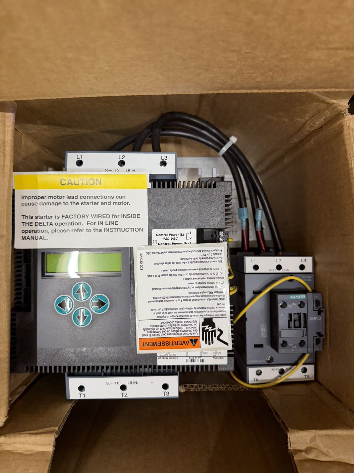 SIEMENS Elevator Motor Starter 72PG34AFP